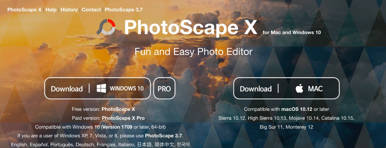 A PhotoScape X eszközeinek listája szinte végtelennek tűnik